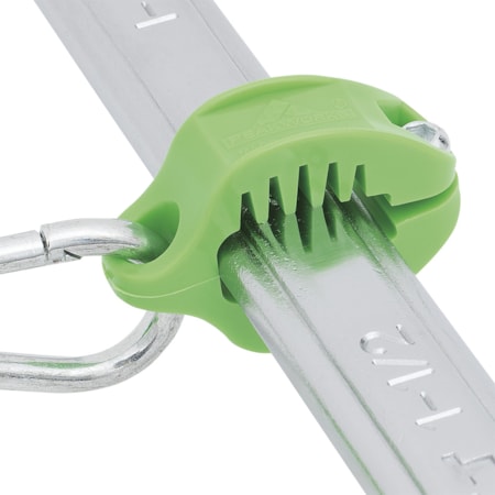 Peakworks Tool Tethering System, 1-5/16" x 9/16" Flat Clamp, HDPE, Green V8561601